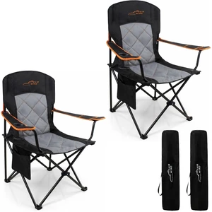 2-Pack Padded Oversized Camping Chairs with Lumbar Support | Diamond-Quilted, Heavy Duty, No-Slip Adjustable Armrests, Convenient Storage, Tear-Proof Wide Bag, Up to 350 LBS for Outdoor 2-Pack Padded Oversized Camping Chairs with Lumbar Support | Diamond-Quilted, Heavy Duty, No-Slip Adjustable Armrests, Convenient Storage, Tear-Proof Wide Bag, Up to 350 LBS for Outdoor