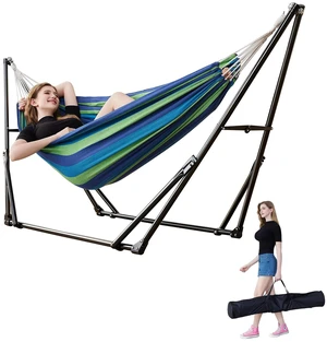 Portable Hammock with Stand for Outside or Inside,No Tree Required | 1 Minutes Tool-Free Setup,Adjustable Hammock for Indoor Outdoor Patio Yard,Carry Bag Included,450 lbs Capacity Portable Hammock with Stand for Outside or Inside,No Tree Required | 1 Minutes Tool-Free Setup,Adjustable Hammock for Indoor Outdoor Patio Yard,Carry Bag Included,450 lbs Capacity
