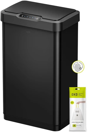 Mirage-T 50 Liter / 13.2 Gallon Touchless Rectangular Motion Sensor Trash Can or Recycling Bin, Brushed Stainless Steel Finish (Matte Black) Mirage-T 50 Liter / 13.2 Gallon Touchless Rectangular Motion Sensor Trash Can or Recycling Bin, Brushed Stainless Steel Finish (Matte Black)