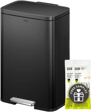 Madison Matte Black Stainless Steel 13.2 Gal/50L Kitchen Step Trash Can or Recycling Bin, Removable Inner Liner, Soft Close Lid, Fingerprint Resistant Finish Madison Matte Black Stainless Steel 13.2 Gal/50L Kitchen Step Trash Can or Recycling Bin, Removable Inner Liner, Soft Close Lid, Fingerprint Resistant Finish