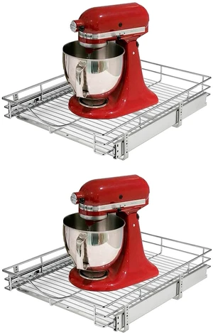 Pull Out Cabinet Organizer, (17" W x 21" D) Heavy-Duty Metal Sliding Drawer Shelf, Bathroom Under Sink Kitchen Cabinets Organizer and Storage Slide Out Shelves, Chrome, 1 Tier, 2 Pack Pull Out Cabinet Organizer, (17" W x 21" D) Heavy-Duty Metal Sliding Drawer Shelf, Bathroom Under Sink Kitchen Cabinets Organizer and Storage Slide Out Shelves, Chrome, 1 Tier, 2 Pack