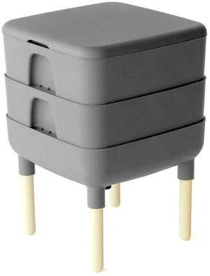 The Essential Living Composter, 2-Tray Worm Vermicomposter Bin (HF-LC4000v2-GRY) Grey The Essential Living Composter, 2-Tray Worm Vermicomposter Bin (HF-LC4000v2-GRY) Grey