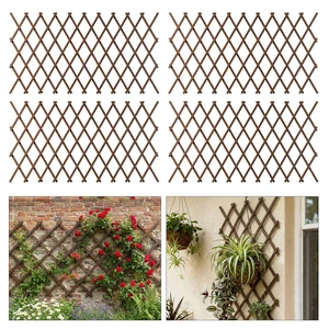 Plant Trellis Outdoor, 38" x 89" Expandable Wooden Lattice 4PCS | Wooden Lattice for Ivy, Rose, Clematis & Vines, Indoor & Outdoor Wall Decor for Patio, Balcony, Garden, Porch & Home Plant Trellis Outdoor, 38" x 89" Expandable Wooden Lattice 4PCS | Wooden Lattice for Ivy, Rose, Clematis & Vines, Indoor & Outdoor Wall Decor for Patio, Balcony, Garden, Porch & Home