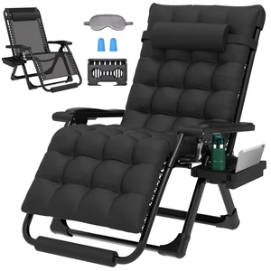 29In XL Zero Gravity Chair, 440LBS with Cushion | Anti Gravity Recliner Lounge Chair with Aluminum Alloy Lock & Footrest, 90-170° Adjustable, for Lawn Patio Indoor Outdoor 29In XL Zero Gravity Chair, 440LBS with Cushion | Anti Gravity Recliner Lounge Chair with Aluminum Alloy Lock & Footrest, 90-170° Adjustable, for Lawn Patio Indoor Outdoor