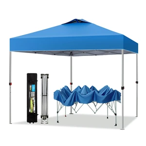 10x10 Pop Up Canopy, Easy Shade Tents for Outdoor Events Party | Canopies 100 Sq.Ft Portable Waterproof UV Resistant Instant Beach One Person Set for Outside Patio,Blue 10x10 Pop Up Canopy, Easy Shade Tents for Outdoor Events Party | Canopies 100 Sq.Ft Portable Waterproof UV Resistant Instant Beach One Person Set for Outside Patio,Blue