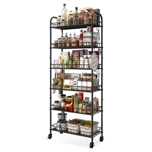 6 Tier Slim Storage Cart with Wheels, Metal Mobile Shelving Unit Organizer Utility Cart for Office Bathroom Kitchen Laundry Room Narrow Places (10inches) 6 Tier Slim Storage Cart with Wheels, Metal Mobile Shelving Unit Organizer Utility Cart for Office Bathroom Kitchen Laundry Room Narrow Places (10inches)