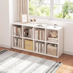 8 Cube Organizer Bookcase White Open Shelf | Suitable for 11-inch Fabric Storage Bins, Simple Compartments Bookshelf, Holds 20 Lbs per Cube 8 Cube Organizer Bookcase White Open Shelf | Suitable for 11-inch Fabric Storage Bins, Simple Compartments Bookshelf, Holds 20 Lbs per Cube