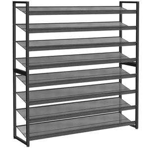 Shoe Rack, Large Metal Shoe Organizer,Max Holds 50 Pairs,8 Tier Shoe Storage Shelf for Garage,Closet,Entryway, Black Shoe Rack, Large Metal Shoe Organizer,Max Holds 50 Pairs,8 Tier Shoe Storage Shelf for Garage,Closet,Entryway, Black