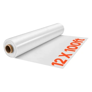 Greenhouse Plastic Sheeting 12 x 100 ft 6 Mil Clear Polyethylene Film | For Farms Agriculture Garden Outdoor Plant, Water Sun Frost Wind Dust Resistant, Heavy Duty Thick Winter Hoop House Cover Greenhouse Plastic Sheeting 12 x 100 ft 6 Mil Clear Polyethylene Film | For Farms Agriculture Garden Outdoor Plant, Water Sun Frost Wind Dust Resistant, Heavy Duty Thick Winter Hoop House Cover