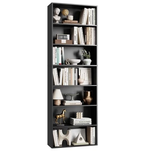 82" Tall Bookshelf Black Bookcase, 7-Tier Open Display Shelves | Extra Tall Bookcase with Storage, Floor to Ceiling Bookshelves, Narrow Bookshelf Home Decor Furniture for Office, Living Room 82" Tall Bookshelf Black Bookcase, 7-Tier Open Display Shelves | Extra Tall Bookcase with Storage, Floor to Ceiling Bookshelves, Narrow Bookshelf Home Decor Furniture for Office, Living Room