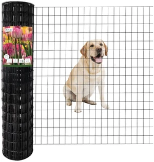 Black PVC Coated Welded Wire Fence 48" x 50' Roll, 2"x3" Mesh, 16 Gauge | Vinyl Coated Garden Fencing, Yard & Pet Barrier, Chicken Wire Fencing, Dog Enclosure Mesh, Vegetable Plant Protector Black PVC Coated Welded Wire Fence 48" x 50' Roll, 2"x3" Mesh, 16 Gauge | Vinyl Coated Garden Fencing, Yard & Pet Barrier, Chicken Wire Fencing, Dog Enclosure Mesh, Vegetable Plant Protector
