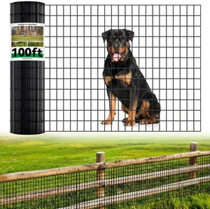 Welded Wire Fence, 100t(L) x 36inch(H) PVC Anti-Rust Coated Wire Mesh, 2 Inch x 3 Inch 16GA Garden Edging Border, Roll Metal Animal Barrier for Yard Vegetable Plant Protection Poultry Netting Welded Wire Fence, 100t(L) x 36inch(H) PVC Anti-Rust Coated Wire Mesh, 2 Inch x 3 Inch 16GA Garden Edging Border, Roll Metal Animal Barrier for Yard Vegetable Plant Protection Poultry Netting