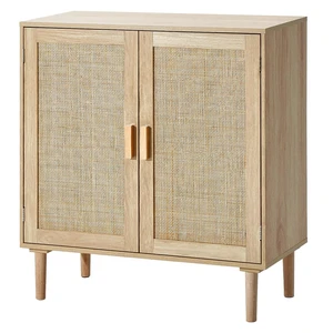 Sideboard Cabinet, Buffet Cabinet with 2 Magnetic Doors and Adjustable Shelves, Sideboard Buffet for Hallway, Entryway, Living Room, or Kitchen, Natural Sideboard Cabinet, Buffet Cabinet with 2 Magnetic Doors and Adjustable Shelves, Sideboard Buffet for Hallway, Entryway, Living Room, or Kitchen, Natural