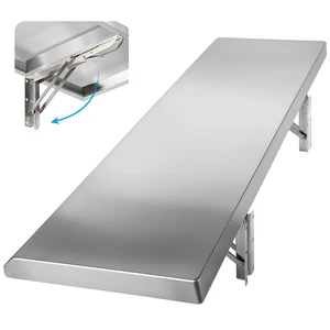 Folding Concession Shelf 48" x 12" for Kitchen, Food Truck, Garage | Stainless Steel, Heavy Duty Drop Down Folding Serving Food Shelf, Easy to Clean, Space-Saving for Concession Windows Folding Concession Shelf 48" x 12" for Kitchen, Food Truck, Garage | Stainless Steel, Heavy Duty Drop Down Folding Serving Food Shelf, Easy to Clean, Space-Saving for Concession Windows