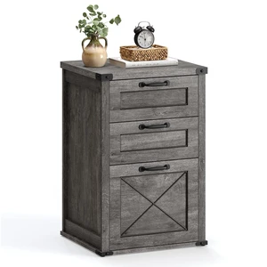 File Cabinet with 3 Drawers, Printer Stand, Fit A4 Letter Size | Hanging File Folders, Farmhouse Style, for Home Office, Misty Gray, HANAN Collection UOFC054G01 File Cabinet with 3 Drawers, Printer Stand, Fit A4 Letter Size | Hanging File Folders, Farmhouse Style, for Home Office, Misty Gray, HANAN Collection UOFC054G01