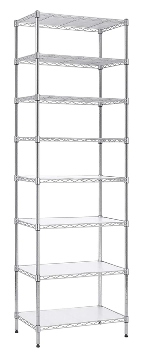 8-Tier Wire Shelving Unit Adjustable Steel Wire Rack Shelving 8 Shelves Steel Storage Rack or Two 4-Tier Shelving Units with PE mat, Leveling Feet and Safety Device, NSF Certified, Chrome 8-Tier Wire Shelving Unit Adjustable Steel Wire Rack Shelving 8 Shelves Steel Storage Rack or Two 4-Tier Shelving Units with PE mat, Leveling Feet and Safety Device, NSF Certified, Chrome