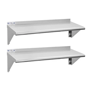 Hally Stainless Steel Shelf 2 Pack Wall Mounted Metal Shelves 12"x36" NSF | Kitchen Wall Shelf, 250lb Capacity, Heavy Duty Commercial Storage Rack, for Restaurant, Cafe, Bar , Garage, Laundry Room Hally Stainless Steel Shelf 2 Pack Wall Mounted Metal Shelves 12"x36" NSF | Kitchen Wall Shelf, 250lb Capacity, Heavy Duty Commercial Storage Rack, for Restaurant, Cafe, Bar , Garage, Laundry Room