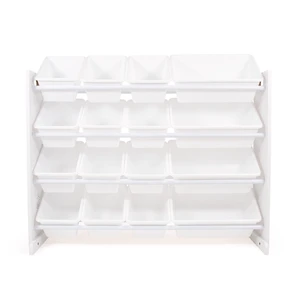 Kids Toy Organizer with 16 Bins, 4 Tier Storage for Playroom | Sturdy wood and steel toddler shelf, removable BPA-free containers, wall anchor anti-tip safety kit for bedroom or classroom Kids Toy Organizer with 16 Bins, 4 Tier Storage for Playroom | Sturdy wood and steel toddler shelf, removable BPA-free containers, wall anchor anti-tip safety kit for bedroom or classroom