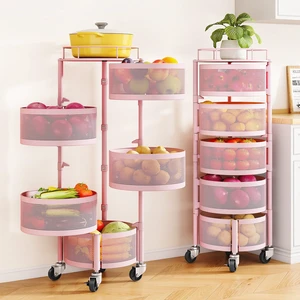 5-Tier Fruit and Vegetable Basket Bowls for Kitchen, Rotating, Pink | Metal Top Lid, Rolling Storage Rack Cart for Potato, Onion &Fruit, Large Wire Basket Organizer for Kitchen Counter, Pantry 5-Tier Fruit and Vegetable Basket Bowls for Kitchen, Rotating, Pink | Metal Top Lid, Rolling Storage Rack Cart for Potato, Onion &Fruit, Large Wire Basket Organizer for Kitchen Counter, Pantry