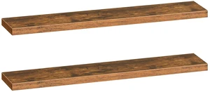 Floating Shelves for Wall, Wall Mounted Shelf Set of 2, 55" Hanging Shelf with Invisible Brackets, for Wall Storage in Bathroom Bedroom Kitchen Living Room Office, Rustic Brown BF140BJP201 Floating Shelves for Wall, Wall Mounted Shelf Set of 2, 55" Hanging Shelf with Invisible Brackets, for Wall Storage in Bathroom Bedroom Kitchen Living Room Office, Rustic Brown BF140BJP201