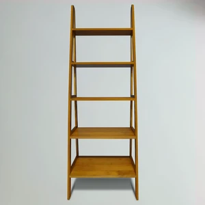 100% Solid Wood 5-Shelf Ladder Bookcase, Standard, 72" H, Chestnut 100% Solid Wood 5-Shelf Ladder Bookcase, Standard, 72" H, Chestnut