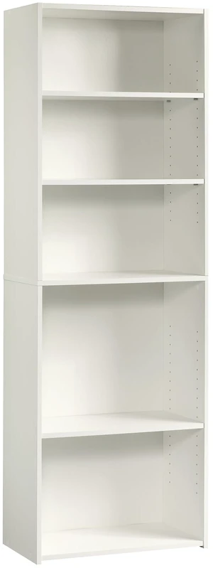 Beginnings 5-Shelf Bookcase, Bookshelf with Adjustable Storage Shelves, in Soft White Beginnings 5-Shelf Bookcase, Bookshelf with Adjustable Storage Shelves, in Soft White