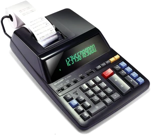 12-Digit Two-Color Print Calculator, Black (EL2196BL) | Bright, High-Contrast Display with Weighted Base for Stable Printing, Desktop Adding Machine, 12.88 x 8.75-Inches 12-Digit Two-Color Print Calculator, Black (EL2196BL) | Bright, High-Contrast Display with Weighted Base for Stable Printing, Desktop Adding Machine, 12.88 x 8.75-Inches