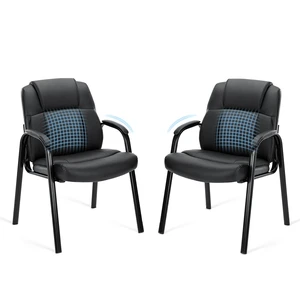 Waiting Room Chairs Set of 2, Executive Office Guest Chairs | PU Leather, Padded Arms, Big and Tall, No Wheels Stationary, Reception Conference Lobby Area Meeting Medical Clinic Room Waiting Room Chairs Set of 2, Executive Office Guest Chairs | PU Leather, Padded Arms, Big and Tall, No Wheels Stationary, Reception Conference Lobby Area Meeting Medical Clinic Room