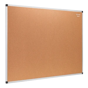 Rectangular Bulletin Board, Cork Board for Wall, Vision Board for Classroom and Office, Aluminum Frame, 35" x 47", Brown Rectangular Bulletin Board, Cork Board for Wall, Vision Board for Classroom and Office, Aluminum Frame, 35" x 47", Brown