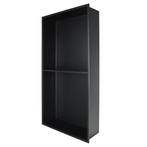 Shower Niche 24" X 12" Black, Stainless Steel Wall Niche | Double Shelves,No Tile Needed,Over Mount Installation,Recessed Shower Shelf for Bathroom Storage Shower Niche 24" X 12" Black, Stainless Steel Wall Niche | Double Shelves,No Tile Needed,Over Mount Installation,Recessed Shower Shelf for Bathroom Storage