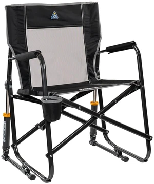 Freestyle Rocker Camping Chair - Black | Black, One Size, Portable Rocking Chair, Sturdy Steel Frame, Drink Holder, Camping Use Freestyle Rocker Camping Chair - Black | Black, One Size, Portable Rocking Chair, Sturdy Steel Frame, Drink Holder, Camping Use