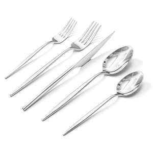 18/10 Silverware Set for 8, 40 Piece Stainless Steel Flatware Cutlery Set | Mirror Polished Forks Knives Spoons Utensils, Tableware for Home Kitchen Restaurant Wedding, Dishwasher Safe 18/10 Silverware Set for 8, 40 Piece Stainless Steel Flatware Cutlery Set | Mirror Polished Forks Knives Spoons Utensils, Tableware for Home Kitchen Restaurant Wedding, Dishwasher Safe