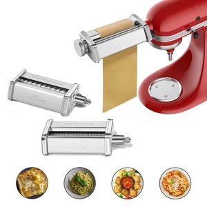 3Pcs Pasta Attachment for KitchenAid Stand Mixer, 304 Stainless Steel | Pasta Maker Attachment Set with Pasta Roller, Spaghetti Cutter and Fettuccine Cutter, Fits all Household KitchenAid Mixer 3Pcs Pasta Attachment for KitchenAid Stand Mixer, 304 Stainless Steel | Pasta Maker Attachment Set with Pasta Roller, Spaghetti Cutter and Fettuccine Cutter, Fits all Household KitchenAid Mixer