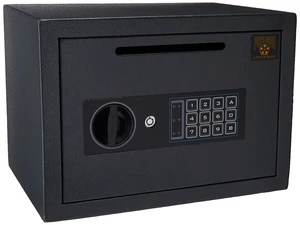 Digital Compact Steel Money Security Box with Keypad - Deposit Cash Easily For Home or Business by Paragon Safe - Black, .54 Cubic Feet Digital Compact Steel Money Security Box with Keypad - Deposit Cash Easily For Home or Business by Paragon Safe - Black, .54 Cubic Feet