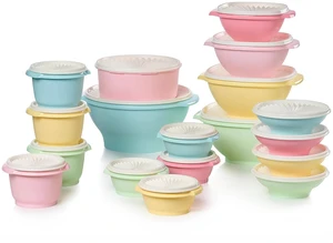 Heritage 36-Piece Vintage Pastel Set (18 Containers + 18 Lids) | Plastic Food Storage Containers with Secure Lids, BPA-Free Materials, & Dishwasher-Safe for Kitchen Storage or Meal Prep Heritage 36-Piece Vintage Pastel Set (18 Containers + 18 Lids) | Plastic Food Storage Containers with Secure Lids, BPA-Free Materials, & Dishwasher-Safe for Kitchen Storage or Meal Prep