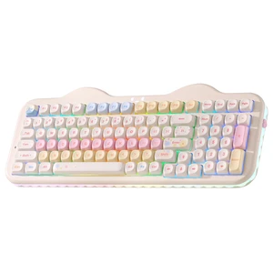 C98 Cute Cake Wireless Mechanical Keyboard(Beige, Milk Switch) | 99 Keys with Number Pad, Hot Swap, PBT MOA Keycaps, BT5.0/2.4G/USB-C, Gasket Mount, Custom RGB Backlit for Win/Mac C98 Cute Cake Wireless Mechanical Keyboard(Beige, Milk Switch) | 99 Keys with Number Pad, Hot Swap, PBT MOA Keycaps, BT5.0/2.4G/USB-C, Gasket Mount, Custom RGB Backlit for Win/Mac