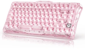 Mercury K1 Lite 75% Wireless Mechanical Gaming Keyboard RGB | Gasket Mount, Hot Swappable Linear Switches, Creamy Sound Keyboard, 2.4GHz/USB-C/Bluetooth 5.0, for Win/MacCrystal Rose Mercury K1 Lite 75% Wireless Mechanical Gaming Keyboard RGB | Gasket Mount, Hot Swappable Linear Switches, Creamy Sound Keyboard, 2.4GHz/USB-C/Bluetooth 5.0, for Win/MacCrystal Rose
