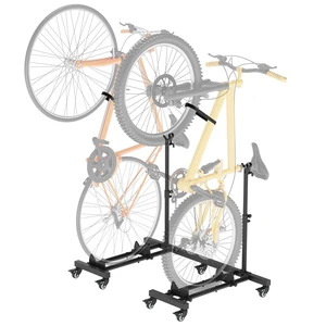 Bike Rack for Garage, Vertical Bike Stand (2 Pack), Fits bikes up to 29" | Freestanding Bike Stand With No Wall Mounting Or Drilling, Adjustable Height, Stores Up To 2 Bikes With Casters For Mobility Bike Rack for Garage, Vertical Bike Stand (2 Pack), Fits bikes up to 29" | Freestanding Bike Stand With No Wall Mounting Or Drilling, Adjustable Height, Stores Up To 2 Bikes With Casters For Mobility