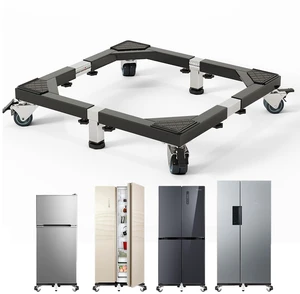 Heavy Duty All Steel Fridge Stand Mobile Base with Wheels Adjustable Washing Machine Stand Multi-Functional Base Furniture Dolly for Refrigerator Washer and Dryer (Black/Large) Heavy Duty All Steel Fridge Stand Mobile Base with Wheels Adjustable Washing Machine Stand Multi-Functional Base Furniture Dolly for Refrigerator Washer and Dryer (Black/Large)