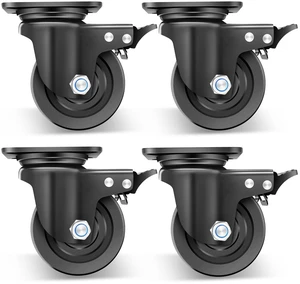 4-Inch Heavy Duty Casters Set of 4, Industrial Grade Casters Wheels 7000 LBS, Low Gravity Plate Swivel Caster with Brake, Sturdy & Corrosion-Resistant Nylon Wheels for Industrial, Equipment 4-Inch Heavy Duty Casters Set of 4, Industrial Grade Casters Wheels 7000 LBS, Low Gravity Plate Swivel Caster with Brake, Sturdy & Corrosion-Resistant Nylon Wheels for Industrial, Equipment