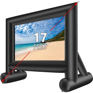 17 Feet Inflatable Movie Screen Outdoor Blow Up Projector Screen - Front/Rear Projection Screen for Outdoor Backyard Pool Fun 17 Feet Inflatable Movie Screen Outdoor Blow Up Projector Screen - Front/Rear Projection Screen for Outdoor Backyard Pool Fun