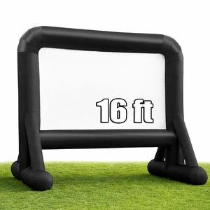 16 FT Inflatable Projector Screen for Outdoor Movies - Easy Setup Blow-Up Screen with Quiet Fan for Outdoor Movie Nights, Backyard Events, and Parties (Dual Support) 16 FT Inflatable Projector Screen for Outdoor Movies - Easy Setup Blow-Up Screen with Quiet Fan for Outdoor Movie Nights, Backyard Events, and Parties (Dual Support)