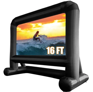 16 FT Outdoor Inflatable Projector Screen One-Piece Design, Easy Setup Blow-Up Screen with Quiet Fan, Perfect for Backyard Movie Nights & Events (Stable Base) 16 FT Outdoor Inflatable Projector Screen One-Piece Design, Easy Setup Blow-Up Screen with Quiet Fan, Perfect for Backyard Movie Nights & Events (Stable Base)