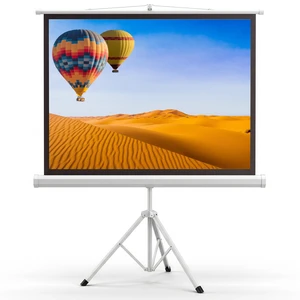 50 Inch Portable Projector Screen with Tripod Stand Lightweight, Durable, Easy Pull Setup Mobile Projection Screen with 4:3 Aspect Ratio, White Matte Fabric for Indoor/Outdoor Use 50 Inch Portable Projector Screen with Tripod Stand Lightweight, Durable, Easy Pull Setup Mobile Projection Screen with 4:3 Aspect Ratio, White Matte Fabric for Indoor/Outdoor Use
