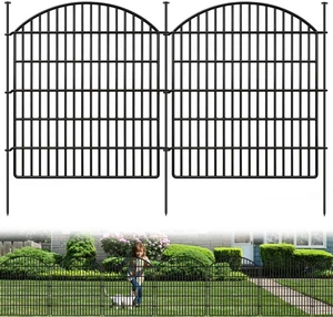 10 Panels Garden Fence Animal Barrier, 33 in(H) X 24 ft(L) Dog Fence Outdoor for Yard Rustproof No Dig Fencing Decorative Metal Wire Panel Border for Rabbits, Flower Bed Patio Temporary Ground Stakes 10 Panels Garden Fence Animal Barrier, 33 in(H) X 24 ft(L) Dog Fence Outdoor for Yard Rustproof No Dig Fencing Decorative Metal Wire Panel Border for Rabbits, Flower Bed Patio Temporary Ground Stakes