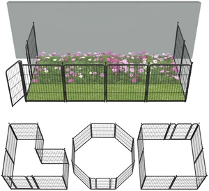 No Dig Garden Fence, Outdoor for Yard, 32in(H) x 18.2ft(L), 8 Panels | Heavy-duty Metal Animal Barrier, Dog-friendly yard, Flower bed protection, Flexible layout, Decorative No Dig Garden Fence, Outdoor for Yard, 32in(H) x 18.2ft(L), 8 Panels | Heavy-duty Metal Animal Barrier, Dog-friendly yard, Flower bed protection, Flexible layout, Decorative