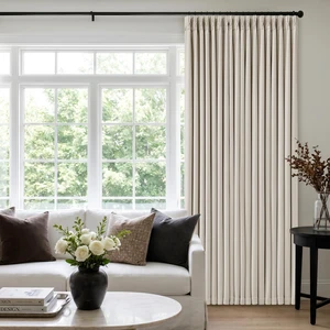 60 Inch Wide Pinch Pleated 100% Blackout Curtains 102 Inches Long, Natural | Memory Trained, Thick Linen with 2 Layer, Thermal Insulated Noise Reducing Light Blocking, for Living Room Bedroom 1 Panel 60 Inch Wide Pinch Pleated 100% Blackout Curtains 102 Inches Long, Natural | Memory Trained, Thick Linen with 2 Layer, Thermal Insulated Noise Reducing Light Blocking, for Living Room Bedroom 1 Panel