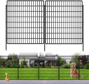 10 Panels Garden Fencing Animal Barrier, 33 in(H) X 24 ft(L) Dog Fence Outdoor for Yard Rustproof No Dig Decorative Tall Garden Fence Metal Wire Panel Border Patio Rabbit Temporary Ground Stakes 10 Panels Garden Fencing Animal Barrier, 33 in(H) X 24 ft(L) Dog Fence Outdoor for Yard Rustproof No Dig Decorative Tall Garden Fence Metal Wire Panel Border Patio Rabbit Temporary Ground Stakes