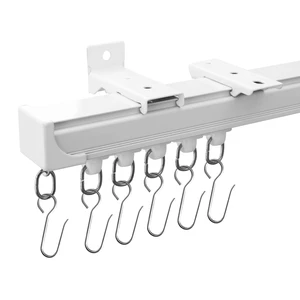 Ceiling Curtain Tracks 18FT,Curtain Track Wall Mount,Ceiling Mounted Sliding Door Curtains Rails Outdoor Extra Long Curtains Rod Room Divider Track for Living Bedroom with Hooks,White Ceiling Curtain Tracks 18FT,Curtain Track Wall Mount,Ceiling Mounted Sliding Door Curtains Rails Outdoor Extra Long Curtains Rod Room Divider Track for Living Bedroom with Hooks,White