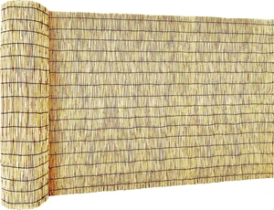 Reed Fencing Rolls, Decorative Bamboo Fencing 5ft High Roll Reed Screen, Bamboo Curtains for Balcony Patio Garden Backyard Outdoor (Natural Color) Reed Fencing Rolls, Decorative Bamboo Fencing 5ft High Roll Reed Screen, Bamboo Curtains for Balcony Patio Garden Backyard Outdoor (Natural Color)